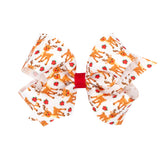 King Holiday Grosgrain Printed Hair Bow on Clippie, Wee Ones, All Things Holiday, cf-type-hair-bow, cf-vendor-wee-ones, Christmas Bow, Hair Bow, Holiday Hair Bow, Wee Ones, Wee Ones Hair Bow,