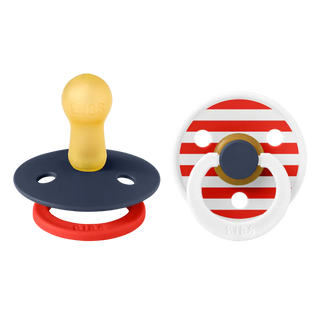BIBS Pacifier 2 Pack - Stars and Stripes, BIBS, 4th of July, BIBS, BIBS BPA-Free Natural Rubber Baby Pacifier, Bibs Classic Pacifier, BIBS Pacifier, BIBS Pacifier 2 Pack - Stars and Stripes, 