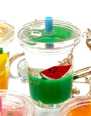 bcmini Icy Fruit Boba Tea Charm Keyring, BCMINI, bcmini, Boba Tea, cf-type-keychain, cf-vendor-bcmini, Keychain, Stocking Stuffer, Stocking Stuffers, Keychain - Basically Bows & Bowties