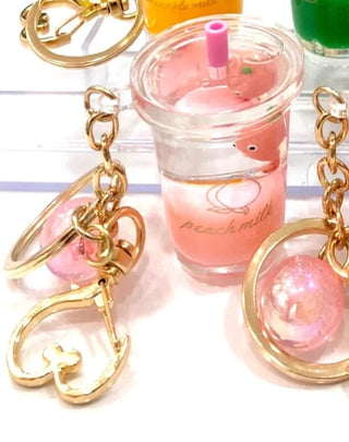 bcmini Icy Fruit Boba Tea Charm Keyring, BCMINI, bcmini, Boba Tea, cf-type-keychain, cf-vendor-bcmini, Keychain, Stocking Stuffer, Stocking Stuffers, Keychain - Basically Bows & Bowties