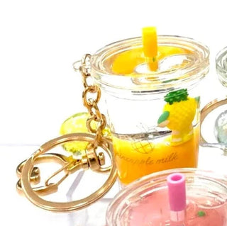 bcmini Icy Fruit Boba Tea Charm Keyring, BCMINI, bcmini, Boba Tea, cf-type-keychain, cf-vendor-bcmini, Keychain, Stocking Stuffer, Stocking Stuffers, Keychain - Basically Bows & Bowties