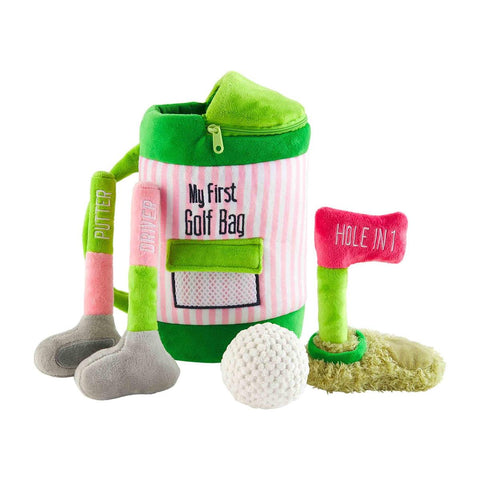 Mud Pie Pink Golf Plush Set, Mud Pie, cf-type-toy, cf-vendor-mud-pie, Golf, Mud Pie, Mud Pie Golf, My First Golf, Plush Sports Sets, Sports, Toy - Basically Bows & Bowties