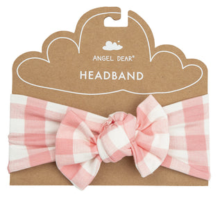 Angel Dear Pink Gingham Knot Headband, Angel Dear, Angel Dear, Angel Dear Bow, Angel Dear Fall 2020, Angel Dear Gingham, Angel Dear Headband, Angel Dear Knot Headband, Angel Dear Pink Gingham