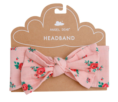 Angel Dear Mini Rose Muslin Headband, Angel Dear, angel Dear, Angel Dear Headband, Angel Dear Mini Rose, Angel dear Spring 2021, cf-size-0-12-months, cf-type-headband, cf-vendor-angel-dear, C