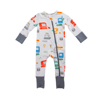 Angel Dear Baby Computer Grey 2 Way Zipper Romper, Angel Dear, angel Dear, Angel Dear 2 Way Zipper Romper, Angel Dear Computer, Angel Dear Fall 2021, Angel Dear Romper, CM22, infant romper, J