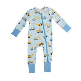 Angel Dear Construction 2 Way Zipper Romper, Angel Dear, angel Dear, Angel Dear 2 Way Zipper Romper, Angel Dear Construction, Angel Dear Fall 2021, Angel Dear Romper, CM22, infant romper, JAN