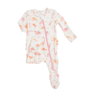 Angel Dear Dino Ruffle Back Zipper Footie, Angel Dear, angel Dear, Angel Dear Dino, Angel Dear Dino Ruffle Back Zipper Footie, Angel Dear Dinosaur, Angel Dear Fall 2020, Angel Dear Floral Din