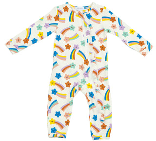 Angel Dear Shooting Stars Ruffle Front Romper with Zipper, Angel Dear, angel Dear, Angel Dear Bamboo Ruffle Front Romper with Zipper, Angel Dear Fall 2020, Angel Dear Ruffle Front Romper with