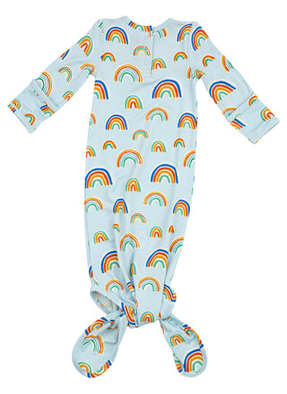 Angel Dear Blue Rainbows Knotted Gown, Angel Dear, angel Dear, Angel Dear Blue Multi Rainbows, Angel Dear Blue Multi Rainbows Knotted Gown, Angel Dear Blue Rainbows, Angel Dear Blue Rainbows 