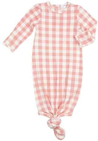 Angel Dear Pink Gingham Knotted Gown, Angel Dear, angel Dear, Angel Dear Fall 2020, Angel Dear Gown, Angel Dear Knotted Gown, Angel Dear Pink Gingham, Angel Dear Pink Gingham Knotted Gown, CM