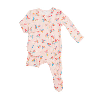 Angel Dear Roller Skates Bamboo Ruffle Footie with Zipper, Angel Dear, angel Dear, Angel Dear Bamboo Footie, Angel Dear Fall 2020, Angel Dear Footie with Zipper, Angel Dear Roller Skates, Ang
