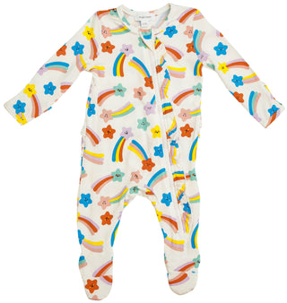 Angel Dear Shooting Stars Bamboo Ruffle Footie with Zipper, Angel Dear, angel Dear, Angel Dear Bamboo Footie, Angel Dear Fall 2020, Angel Dear Footie with Zipper, Angel Dear Shooting Stars, A