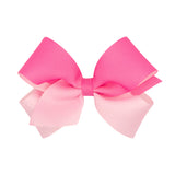 Hot Pink Ombre Color-Block Print Hair Bow on Clippie, Wee Ones, Alligator Clip, Alligator Clip Hair Bow, cf-size-king, cf-type-hair-bow, cf-vendor-wee-ones, Clippie, Clippie Hair Bow, Hair Bo