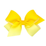 Yellow Ombre Color-Block Print Hair Bow on Clippie, Wee Ones, Alligator Clip, Alligator Clip Hair Bow, cf-size-king, cf-size-medium, cf-size-mini, cf-type-hair-bow, cf-vendor-wee-ones, Clippi