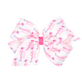 Middle Sister Printed Grosgrain Hair Bow on Clippie, Wee Ones, cf-size-king, cf-size-medium, cf-type-hair-bow, cf-vendor-wee-ones, Hair Bow on Clippie, Middle Sister, Middle Sister Printed Gr