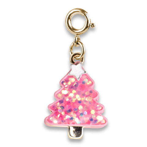 Charm It! Gold Pink Christmas Tree Charm, Charm It!, All Things Holiday, cf-type-charms-&-pendants, cf-vendor-charm-it, Charm Bracelet, Charm It Charms, Charm It!, Charms, Christmas, Christma
