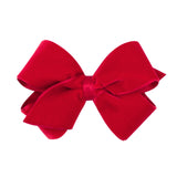Small Classic Velvet Hair Bow on Clippie, Wee Ones, All Things Holiday, cf-type-hair-bow, cf-vendor-wee-ones, Christmas Bow, Hair Bow, Holiday Hair Bow, Small Classic Velvet Hair Bow on Clipp
