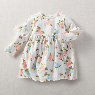 Mud Pie Rose L/S Infant Dress, Mud Pie, Baby Girl Baby Shower Gift, Baby Shower, Baby Shower Gift, Baby shower Girft, Baby Shower Girl, cf-size-0-3-months, cf-size-3-6-months, cf-size-6-9-mon