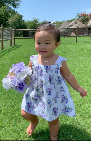 Angel Dear Lily of the Valley Muslin Sundress, Angel Dear, Angel Dear, Angel Dear Dress, Angel Dear Lily of the Valley, Angel Dear Spring 2021, Angel Dear Sundress, Angel Dear Sundress w/Diap
