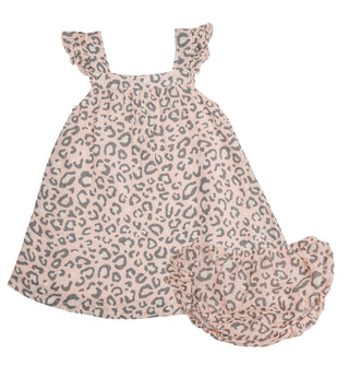 Angel Dear Pink Leopard Muslin Dress, Angel Dear, Angel Dear, Angel Dear Dress, Angel Dear Dress with Diaper Cover, Angel Dear Pink Leopard, Angel Dear Pink Leopard Dress, Angel Dear Spring 2