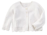 Mud Pie White Eyelet Cardigan, Mud Pie, Baby Cardigan, JAN23, Mud Pie Cardigan, Mud Pie Easter, Mud Pie White Eyelet Cardigan, Sweater for Baby, White Baby Sweater, White Cardigan, Cardigan -