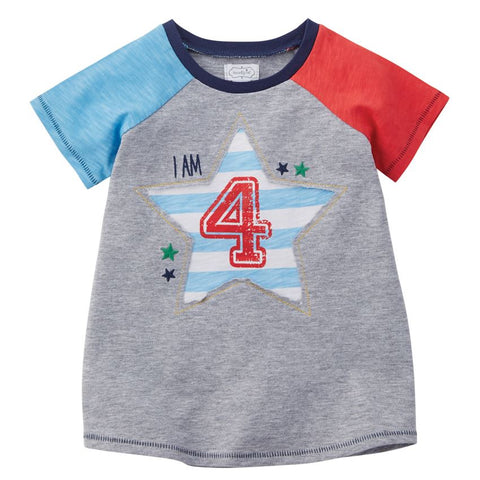 Mud Pie Birthday Boy Shirt - I Am 4, Mud Pie, 4th Birthday, Birthday, Birthday Boy, Birthday Boy Shirt, Birthday Shirt, Boys Shirt, cf-size-4t, cf-type-short-sleeve-tee, cf-vendor-mud-pie, Fo