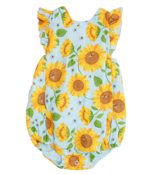 Angel Dear Sunflowers Muslin Sunsuit, Angel Dear, angel Dear, Angel Dear Bubble, Angel Dear Bubble Romper, Angel dear Spring 2021, Angel Dear Sunflowers, Angel Dear Sunflowers Sunsuit, Angel 