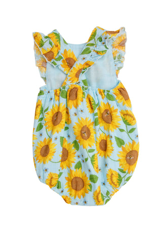Angel Dear Sunflowers Muslin Sunsuit, Angel Dear, angel Dear, Angel Dear Bubble, Angel Dear Bubble Romper, Angel dear Spring 2021, Angel Dear Sunflowers, Angel Dear Sunflowers Sunsuit, Angel 