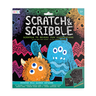 Ooly Scratch and Scribble Art Kit - Monster Pals, Ooly, Art Supplies, Arts & Crafts, cf-type-toy, cf-vendor-ooly, EB Boys, EB Girls, Monster, Monster Pals, Monsters, Ooly, Ooly Monster Pals, 