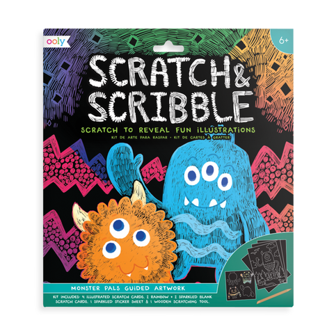 Ooly Scratch and Scribble Art Kit - Monster Pals, Ooly, Art Supplies, Arts & Crafts, cf-type-toy, cf-vendor-ooly, EB Boys, EB Girls, Monster, Monster Pals, Monsters, Ooly, Ooly Monster Pals, 