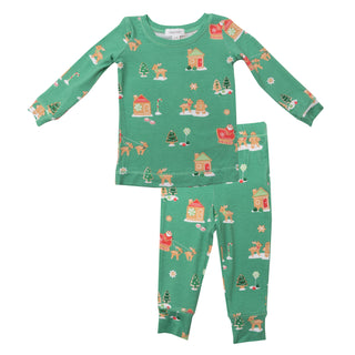 Angel Dear Gingerbread Sleigh Green Lounge Wear Set, Angel Dear, All Things Holiday, angel Dear, Angel Dear Christmas, Angel Dear Gingerbread, Angel Dear Green Gingerbread, Angel Dear Holiday