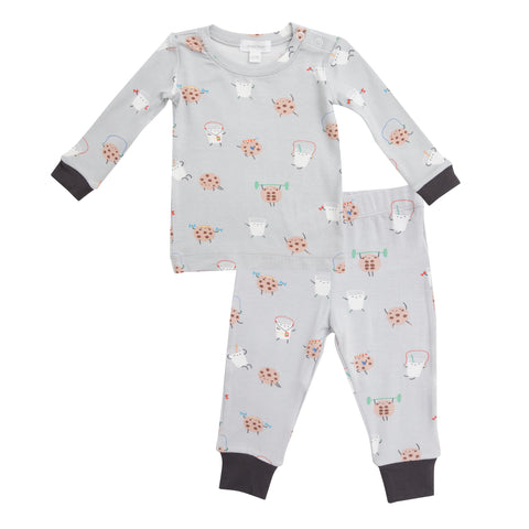 Angel Dear Cookies & Milk Grey Lounge Wear Set, Angel Dear, angel Dear, Angel Dear Cookies & Milk, Angel Dear Cookies & Milk Grey, Angel Dear Fall 2021, Angel Dear Lounge Wear Set, Angel Dear