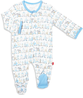 Magnetic Me Blue Taj Express Modal Magnetic Footie, Magnificent Baby, Baby Gift, Baby Girl, Baby Shower, Baby Shower Gift, Cyber Monday, Els PW 5060, Footie, JAN23, Magnetic, Magnetic Coveral
