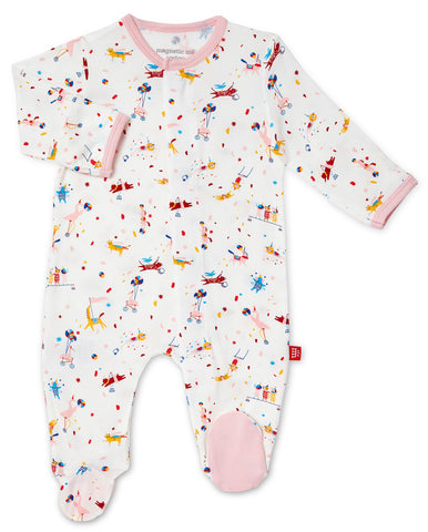 Magnetic Me Pink Carnivale Modal Footie, Magnificent Baby, Els PW 5060, Footie, JAN23, Magentic Me, Magnetic Footie, Magnetic Me by Magnificent Baby, Magnetic Me Carnival, Magnetic Me Carniva