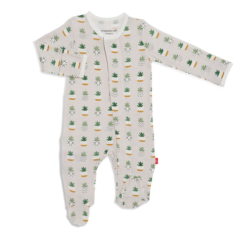 Magnetic Me You Had Me At Aloe Modal Magnetic Footie, Magnificent Baby, Aloe, Baby Shower, Baby Shower Gift, cf-size-9-12-months, cf-type-footie, cf-vendor-magnificent-baby, CM22, Gender Neut