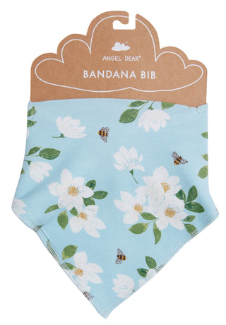Angel Dear Magnolia Blue Bamboo Bandana Bib, Angel Dear, angel Dear, Angel Dear Bamboo Bandana Bib, Angel Dear Bandana Bib, Angel Dear Magnolia Blue, Angel dear Spring 2021, CM22, JAN23, Bib 