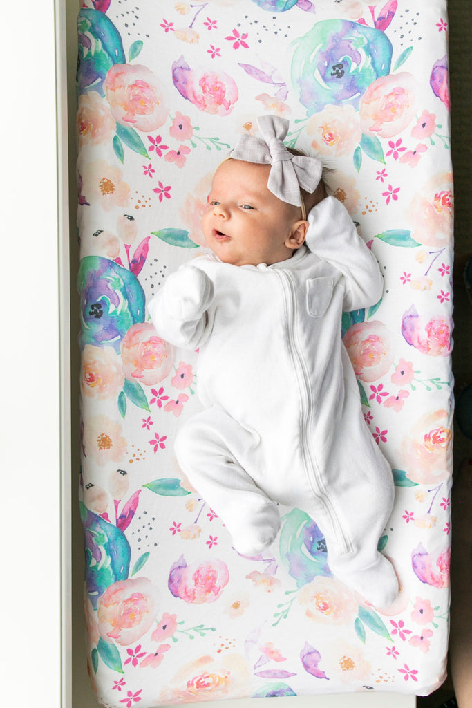 Copper Pearl Bloom Diaper Changing Pad Cover Basically Bows & Bowties