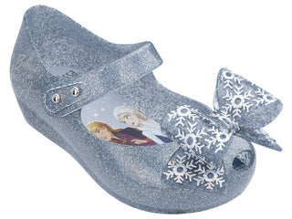 Mini Melissa Ultragirl Frozen - Silver Glitter, Mini Melissa, Disney, Disney Shoes, Frozen 2, Frozen Bow Shoes, Frozen Shoes, Melissa, Mini Melissa, Mini Melissa Frozen, Mini Melissa Frozen S