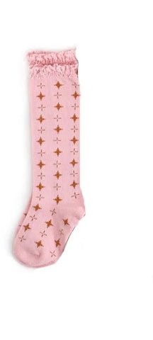 Little Stocking Co Lace Top Knee High Socks - Twinkle, Little Stocking Co, All Things Holiday, cf-size-0-6-months, cf-size-1-5-3y, cf-size-6-18-months, cf-size-7-10y, cf-type-knee-high-socks,