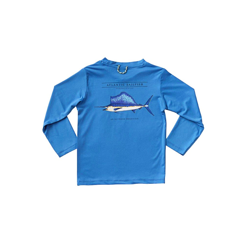 Prodoh Atlantic Sailfish L/S Performance T-Shirt in Marina Blue - 12 Months