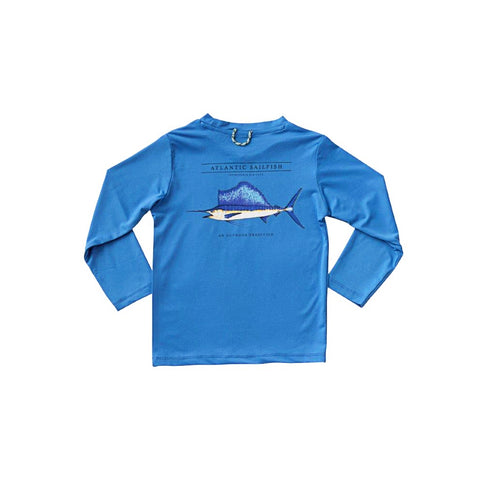 Prodoh Atlantic Sailfish L/S Performance T-Shirt in Marina Blue, Prodoh, cf-size-12-months, cf-type-sunshirt, cf-vendor-prodoh, CM22, JAN23, Prodoh, Prodoh Atlantic Sailfish L/S Performance T