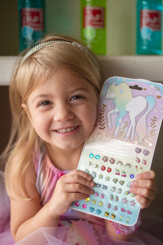Great Pretenders Whimsical Unicorn Stick on Earring Set, Great Pretenders, cf-type-earrings, cf-vendor-great-pretenders, Creative Education, Earrings, EB Girls, Great Pretenders, Great Preten