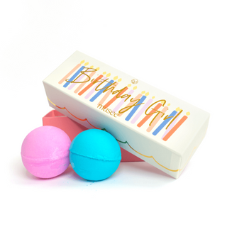 Musee Birthday Girl Bath Balm 3pc Set, Musee, Bath Balm, Bath Bomb, Birthday, Birthday Bath Bomb, Birthday Girl, Birthday Girl Bath Balm, Ethically sourced, Happy Birthday, Made in the USA, M