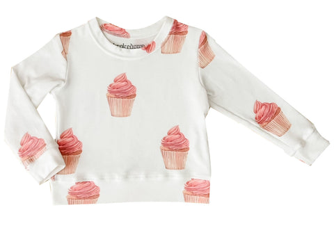 Brokedown Clothing Kid's Cupcake Sweatshirt, Brokedown Clothing, 2nd Birthday, 3rd Birthday, 4th Birthday, 5th Birthday, Birthday, Birthday Girl, Birthday Girl Outfit, Birthday girl Shirt, Bi