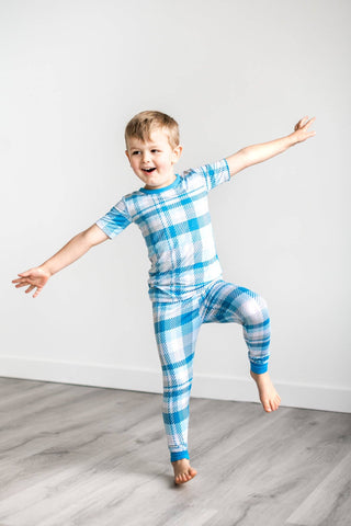 Little Sleepies Blueberry Plaid Bamboo 2pc Pajama Set, Little Sleepies, Bamboo Pajama, Bamboo Pajama Set, Bamboo Pajamas, Blueberry Plaid, CM22, Little Sleepies, Little Sleepies Bamboo, Littl