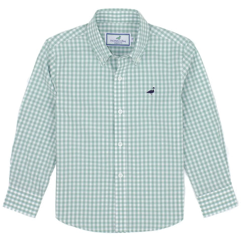 Properly Tied LD Seasonal Sportshirt in Everglade, Properly Tied, Button Down Shirt, cf-size-7, cf-type-shirts-&-tops, cf-vendor-properly-tied, Everglade, LD Seasonal Sportshirt, Little Duckl