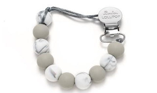 LouLou Lollipop Marble Gray Silicone Pacifier Clip, LouLou Lollipop, Baby Shower Gift, Gift for Baby Shower, Lou Lou Lollipop, LouLou Lollipop Marble Gray Silicone Pacifier Clip, Pacifier Cli