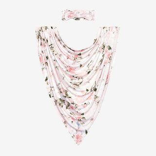 Posh Peanut Vintage Pink Rose Swaddle & Headband Set, Posh Peanut, Posh Peanut, Posh PEanut Rose, Posh Peanut Swaddle & Headband Set, Posh Peanut Swaddle and Headband Set, Posh Peanut Vintage