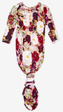 Posh Peanut Gracie Floral Button Knotted Gown, Posh Peanut, Baby, Cyber Monday, Infant, Knotted Gown, Layette Gown, Posh PEanut, Posh Peanut Gracie, Posh Peanut Gracie Button Knotted Gown, Po