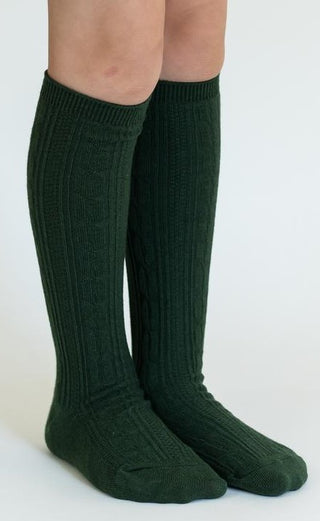 Little Stocking Co Knee High Socks - Forest Green, Little Stocking Co, Cable Knit Knee High, Cable Knit Knee High Socks, Cyber Monday, Knee High, Knee High Socks, Knee Highs, Little Stocking 